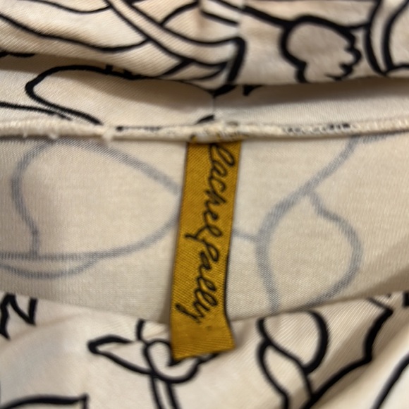 Rachel Pally Cream Black Floral Short Sleeve Dress Size Small - Picture 5 of 10